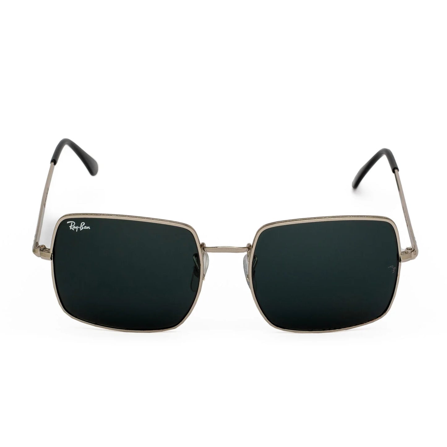 Ray-Ban Unisex Square Black Lens Sunglasses – Silver Frame